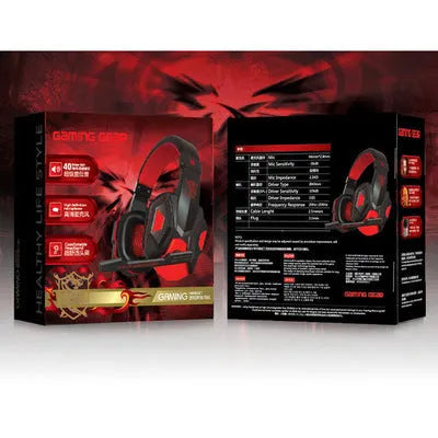 PC780 gaming headphones with microphone in black and blue colour combination, head-mounted design
