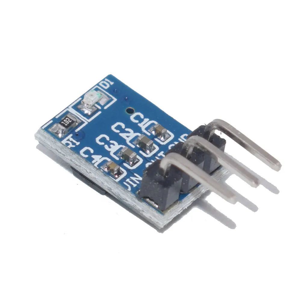 Blue AMS1117-3.3 LDO 800mA power module PCB for DC-DC step-down voltage regulation
