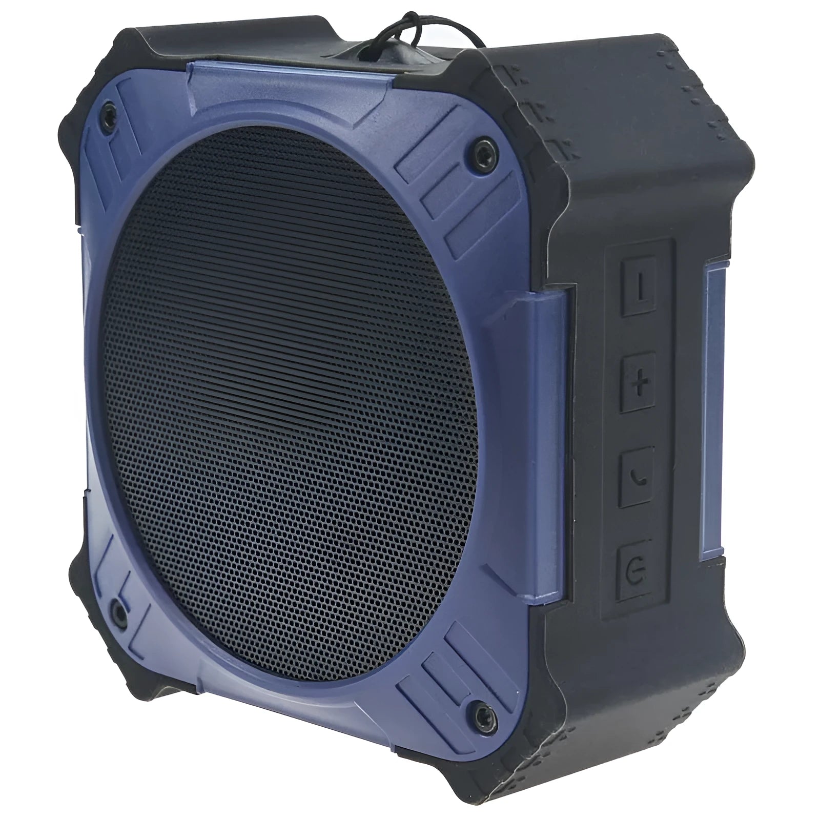 Compact waterproof Bluetooth speaker with wrist strap for outdoor use