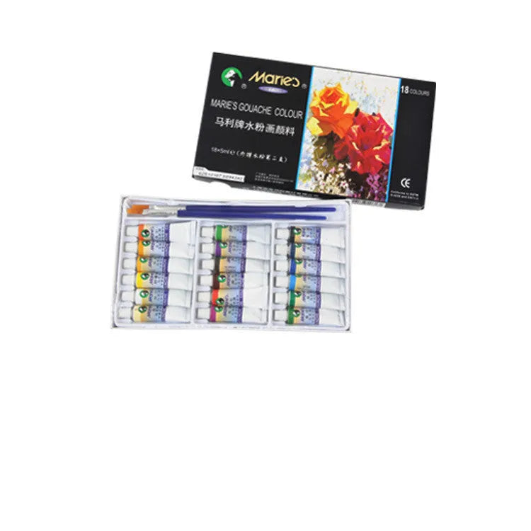Boxed set of Marley gouache paint tubes in 12ml size showing colour options
