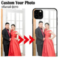 Custom TPU phone case with black solid colour back and fine matte finish, compatible with Apple iPhone models