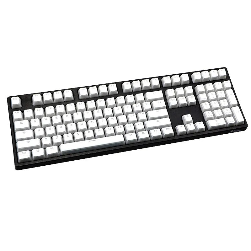 White PBT pudding keycaps 141-key set for mechanical keyboards with RGB backlighting