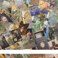 Retro style artistic notebook with 35x50mm dimensions showing Van Gogh inspired cover design