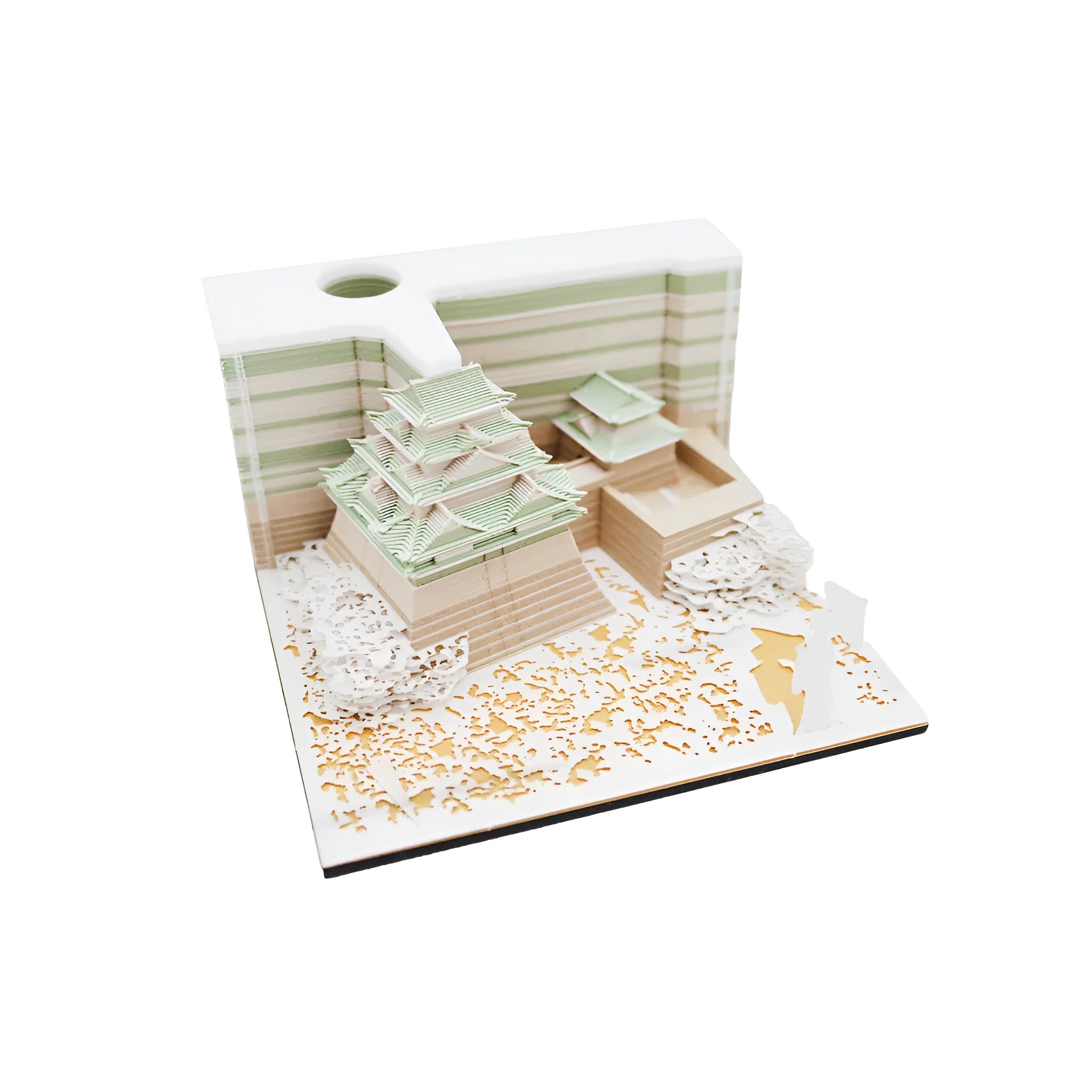 Spirited Away Hayao Miyazaki Tianshou Tower architectural paper model in three-dimensional design