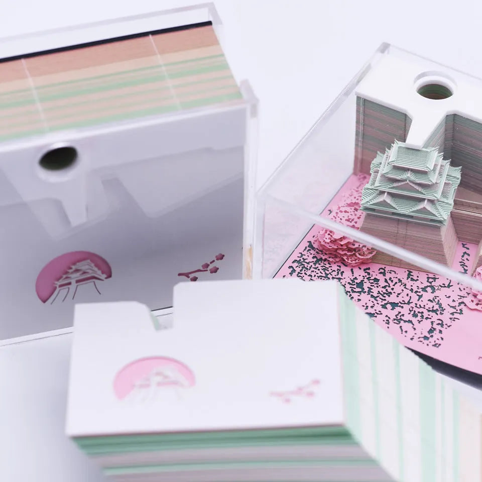 Spirited Away Hayao Miyazaki Tianshou Tower architectural paper model in three-dimensional design