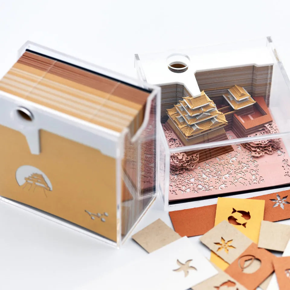 Spirited Away Hayao Miyazaki Tianshou Tower architectural paper model in three-dimensional design