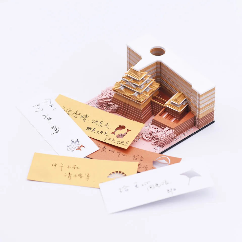 Spirited Away Hayao Miyazaki Tianshou Tower architectural paper model in three-dimensional design