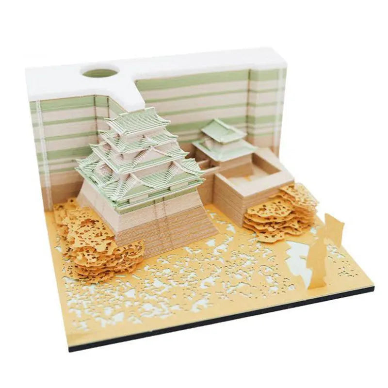Spirited Away Hayao Miyazaki Tianshou Tower architectural paper model in three-dimensional design