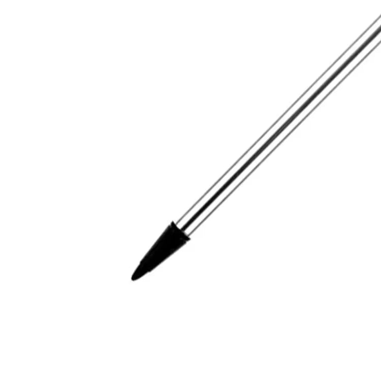 Silver, black, and red dual-tip touch screen pen for mobile phones measuring 12cm long