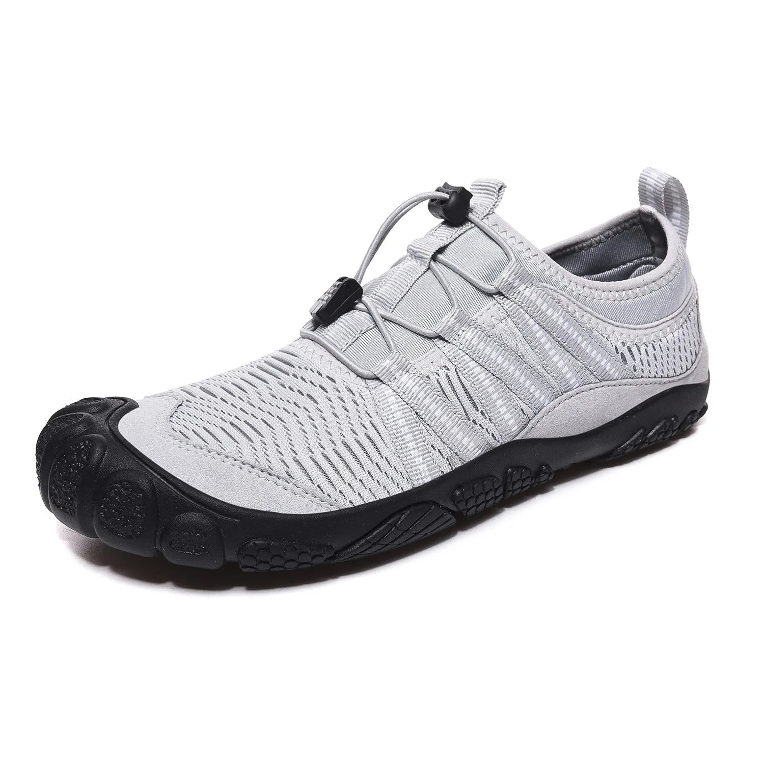 Elastic band water shoes for men and women with mesh upper and rubber sole