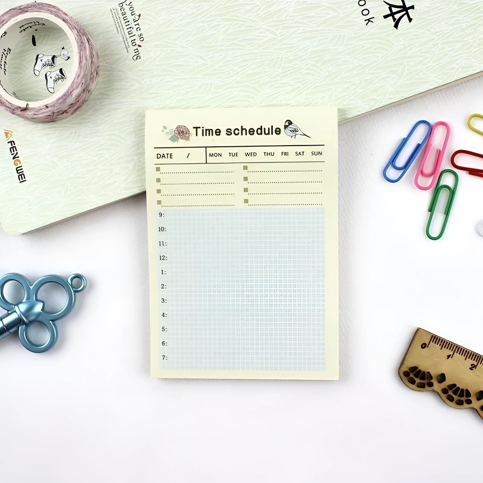 A6 weekly monthly work plan diary showing four different cover design options