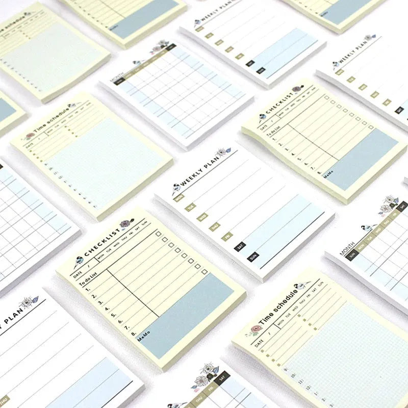 A6 weekly monthly work plan diary showing four different cover design options