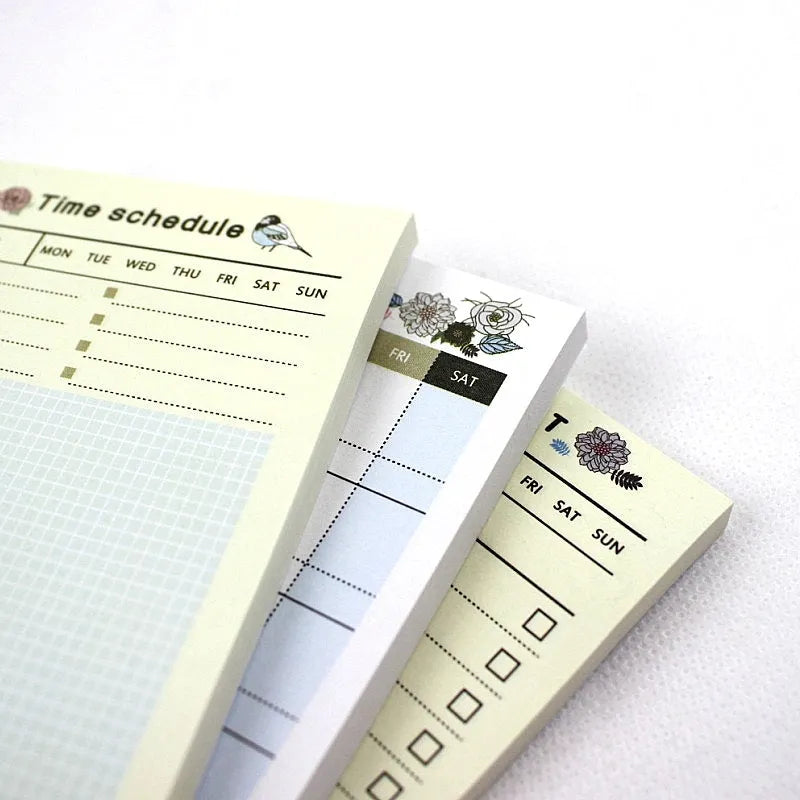 A6 weekly monthly work plan diary showing four different cover design options