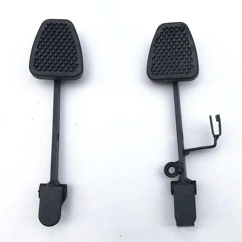 Black accelerator and brake pedal set for four-wheel off-road mountain kart modification parts.