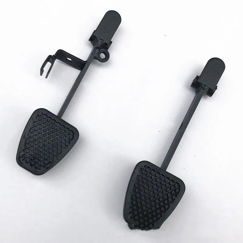 Black accelerator and brake pedal set for four-wheel off-road mountain kart modification parts.