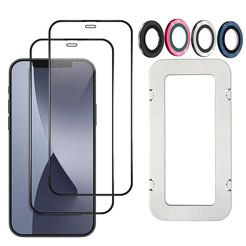 Tempered glass iPhone screen protector for multiple models with scratch-resistant anti-fingerprint film