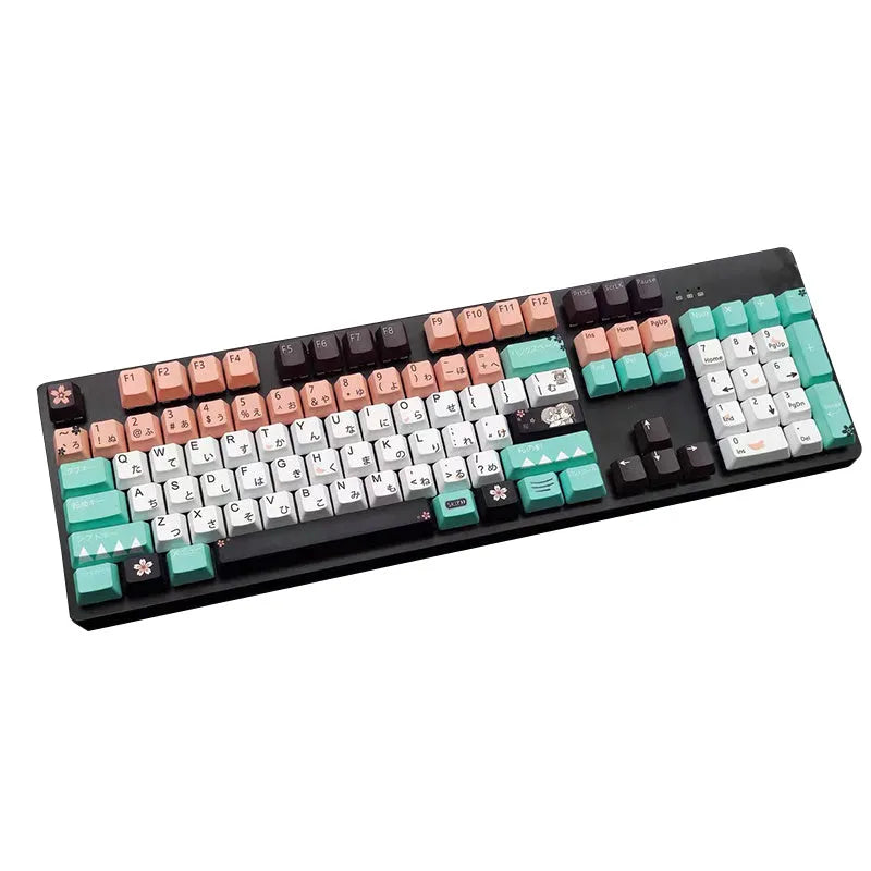Green Cherry profile mechanical keyboard keycap with USB wireless connection interface