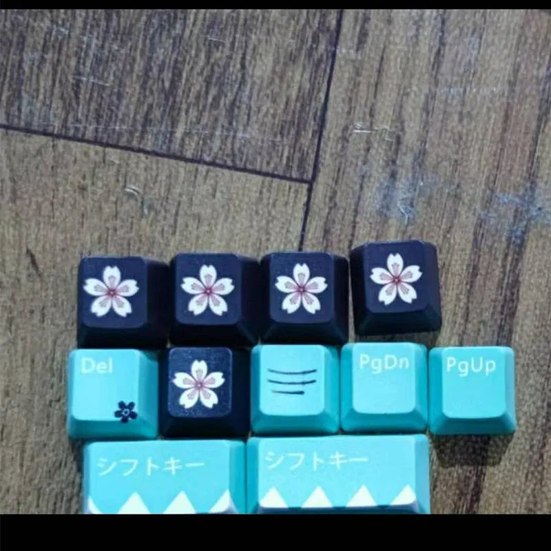 Green Cherry profile mechanical keyboard keycap with USB wireless connection interface