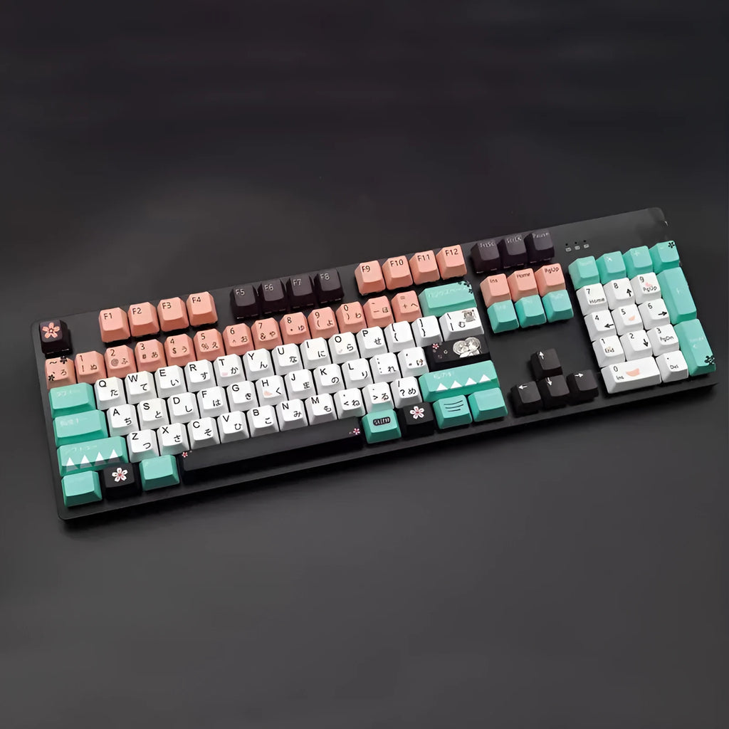 Green Cherry profile mechanical keyboard keycap with USB wireless connection interface