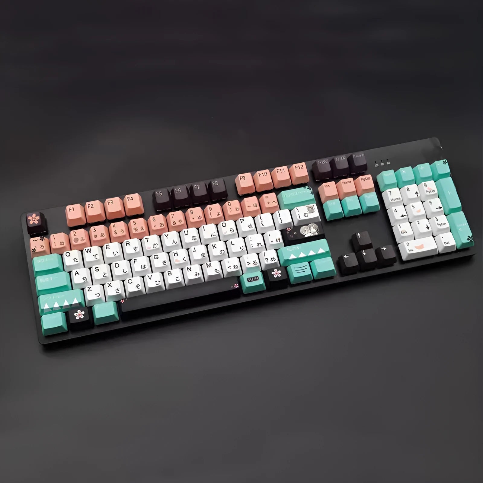 Green Cherry profile mechanical keyboard keycap with USB wireless connection interface