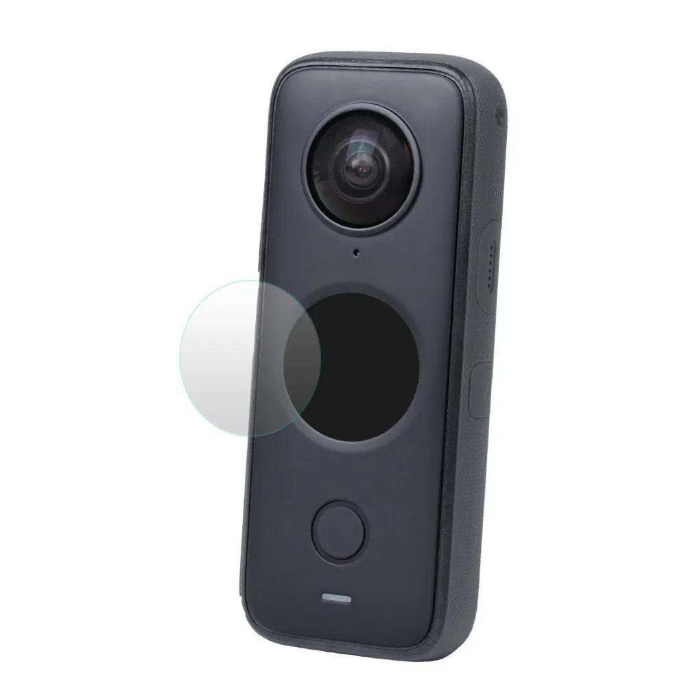 Black tempered glass screen protector for Insta360 ONE X2 Shadow Stone action camera