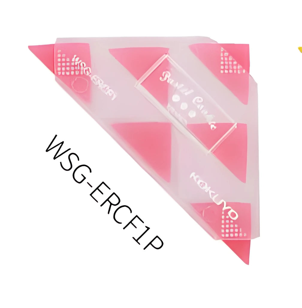 Country Reputation PVC triangle eraser in blue, red and yellow colours for multi-angle detailed erasing