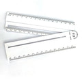 30cm white plastic multi-function angle ruler for geometry and technical drawing