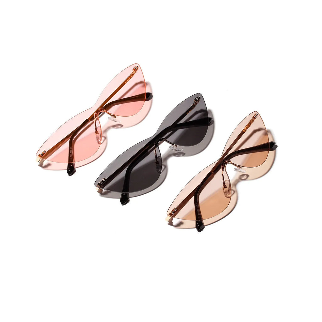 Brown vintage style sunglasses with metal frames and UV400 polycarbonate lenses