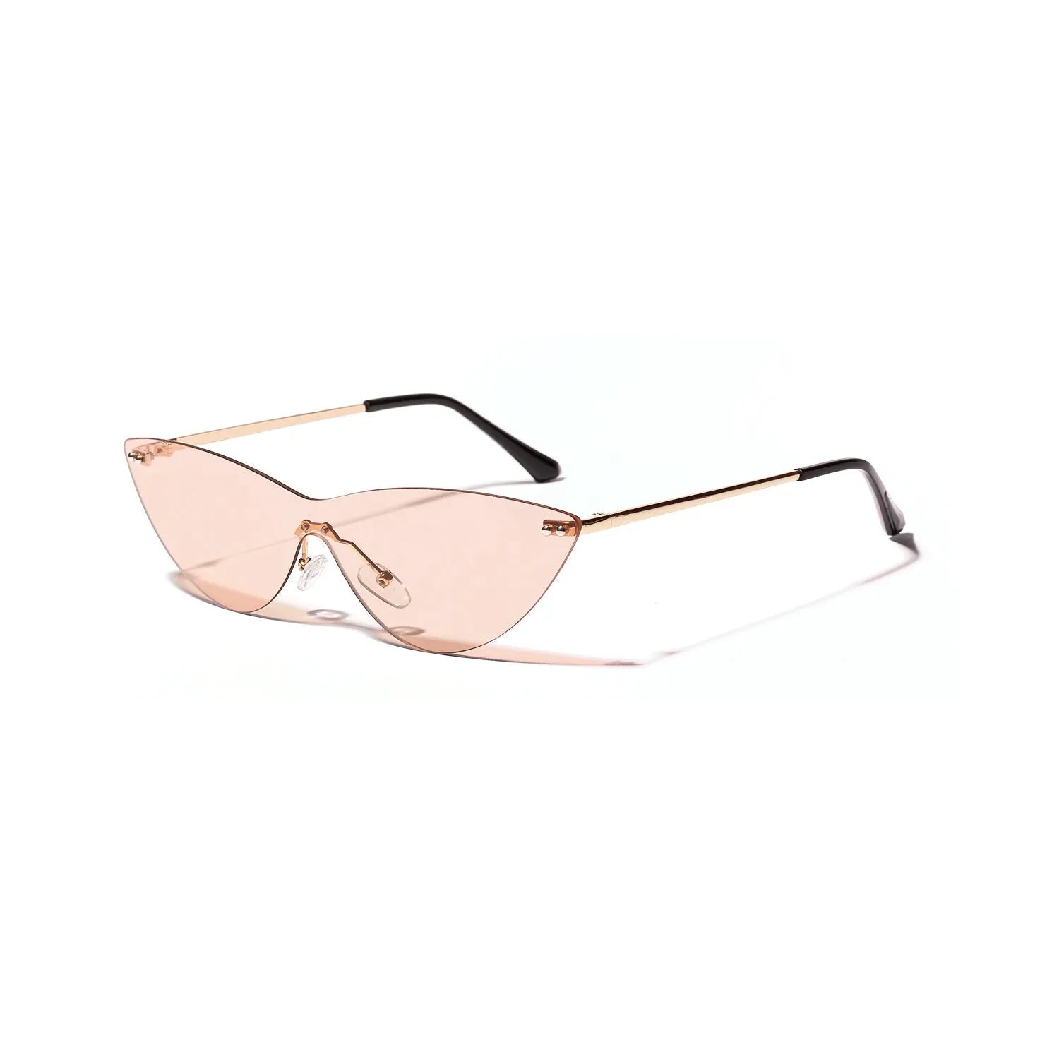 Brown vintage style sunglasses with metal frames and UV400 polycarbonate lenses