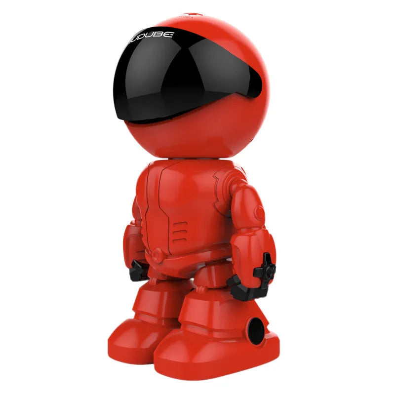 Silver plastic remote HD night vision robot surveillance camera with wide-angle lens