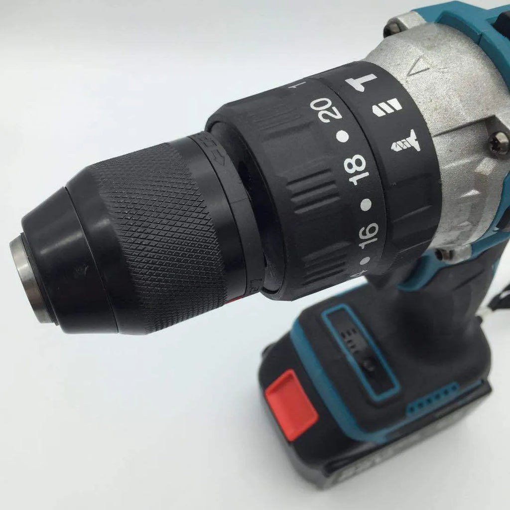 21V cordless impact drill and electric screwdriver with 13mm chuck and lithium battery