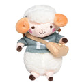 Little Sheep plush crossbody bag with square shape and Lamb pattern in blue colour
