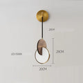 Carved walnut wood wall-mounted LED chandelier with warm white lighting for bedroom or study