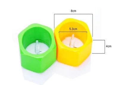 Yellow and green spiral vegetable cutter kitchen tool with food-grade ABS plastic construction
