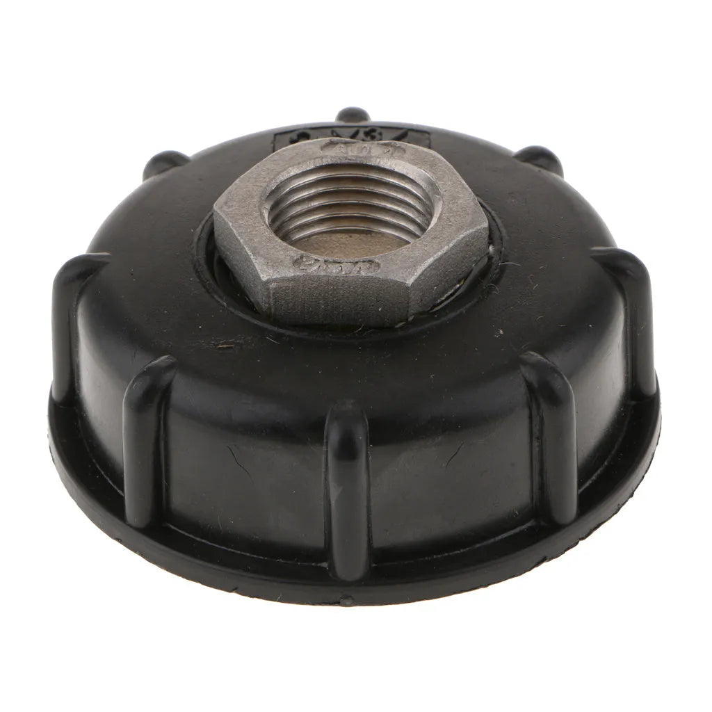 Stainless steel variable diameter connector for 1000 litre chemical barrels with 60cm thread inlet