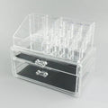 Transparent foldable acrylic storage box for cosmetics organisation with 18 litre capacity