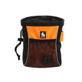 Green waterproof dog training waist bag with removable waste compartment showing oxford cloth and mesh construction