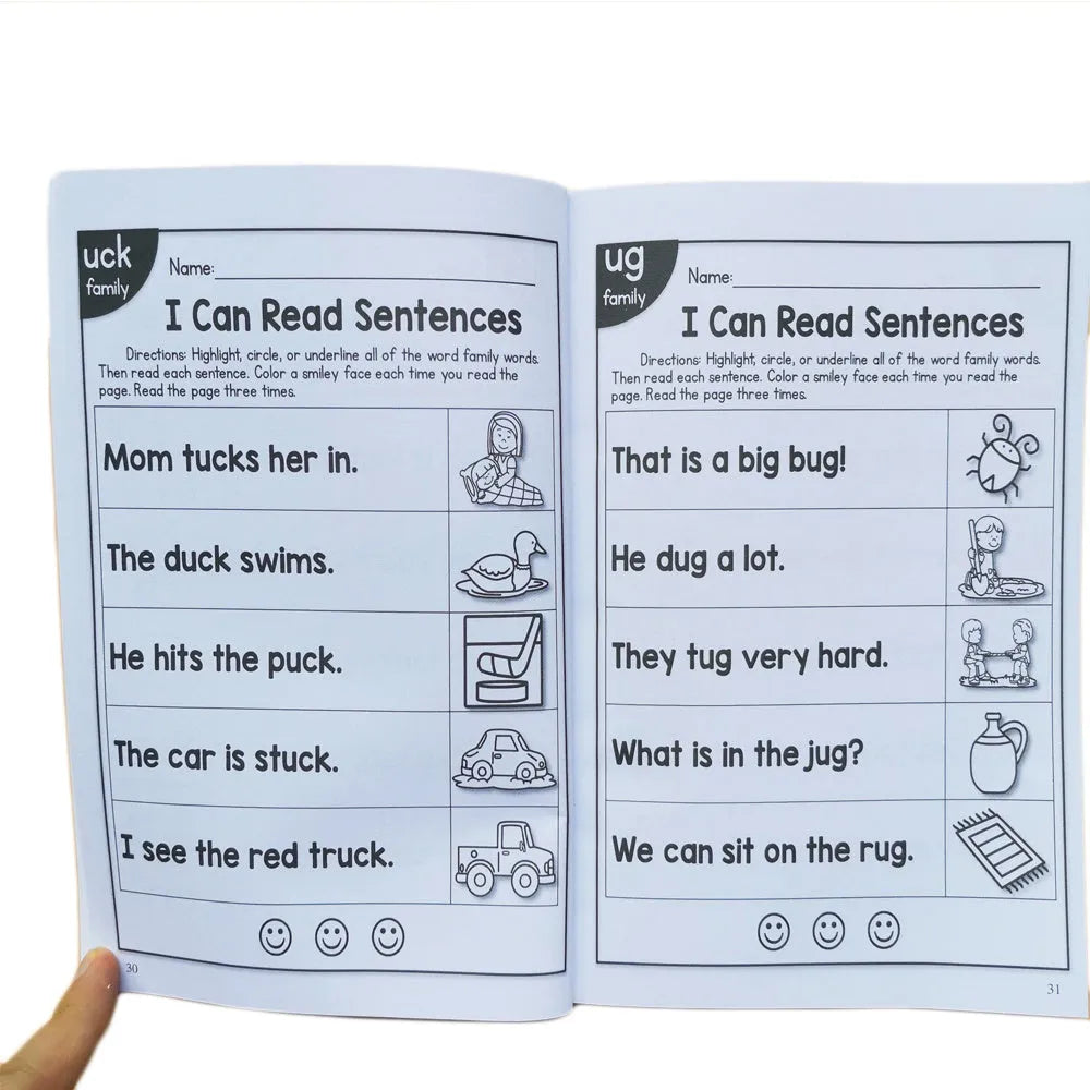 English phonics worksheet for children aged 6+ measuring 21cm by 14cm
