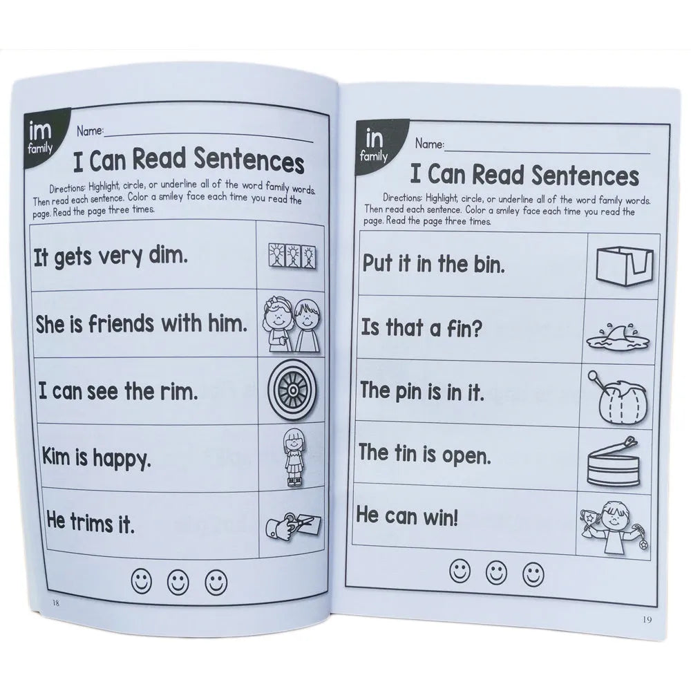 English phonics worksheet for children aged 6+ measuring 21cm by 14cm