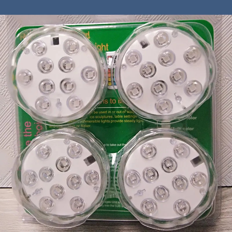 White waterproof LED diving light with remote control for pool and garden decoration