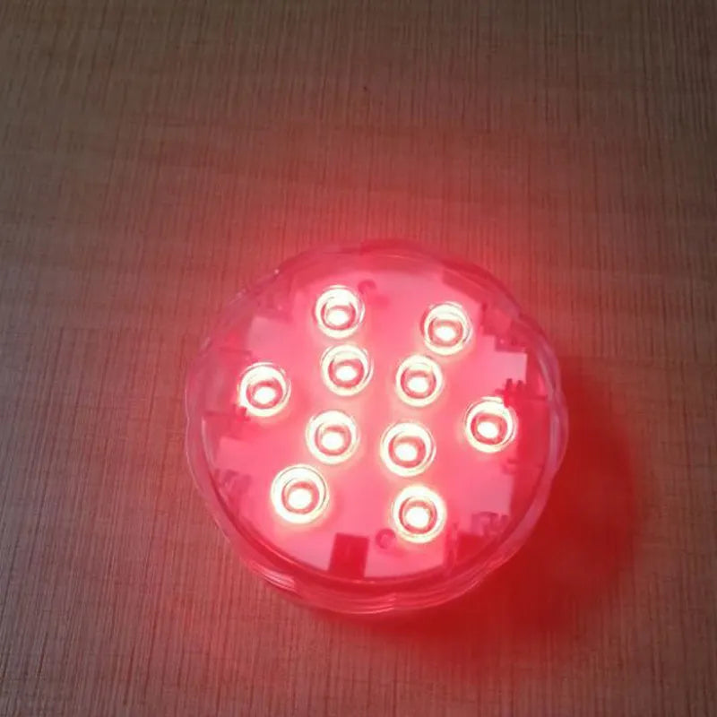 White waterproof LED diving light with remote control for pool and garden decoration