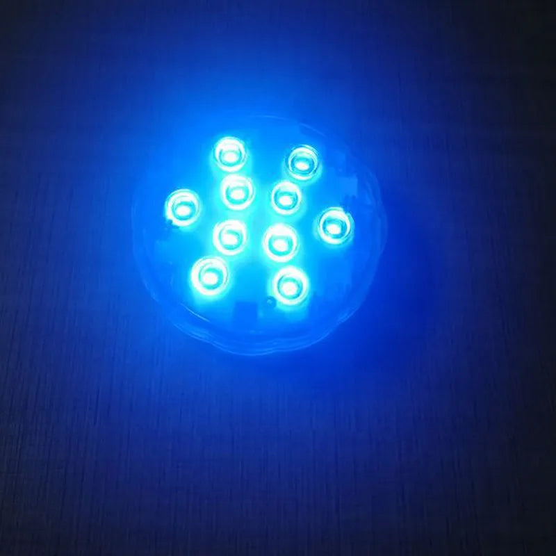 White waterproof LED diving light with remote control for pool and garden decoration