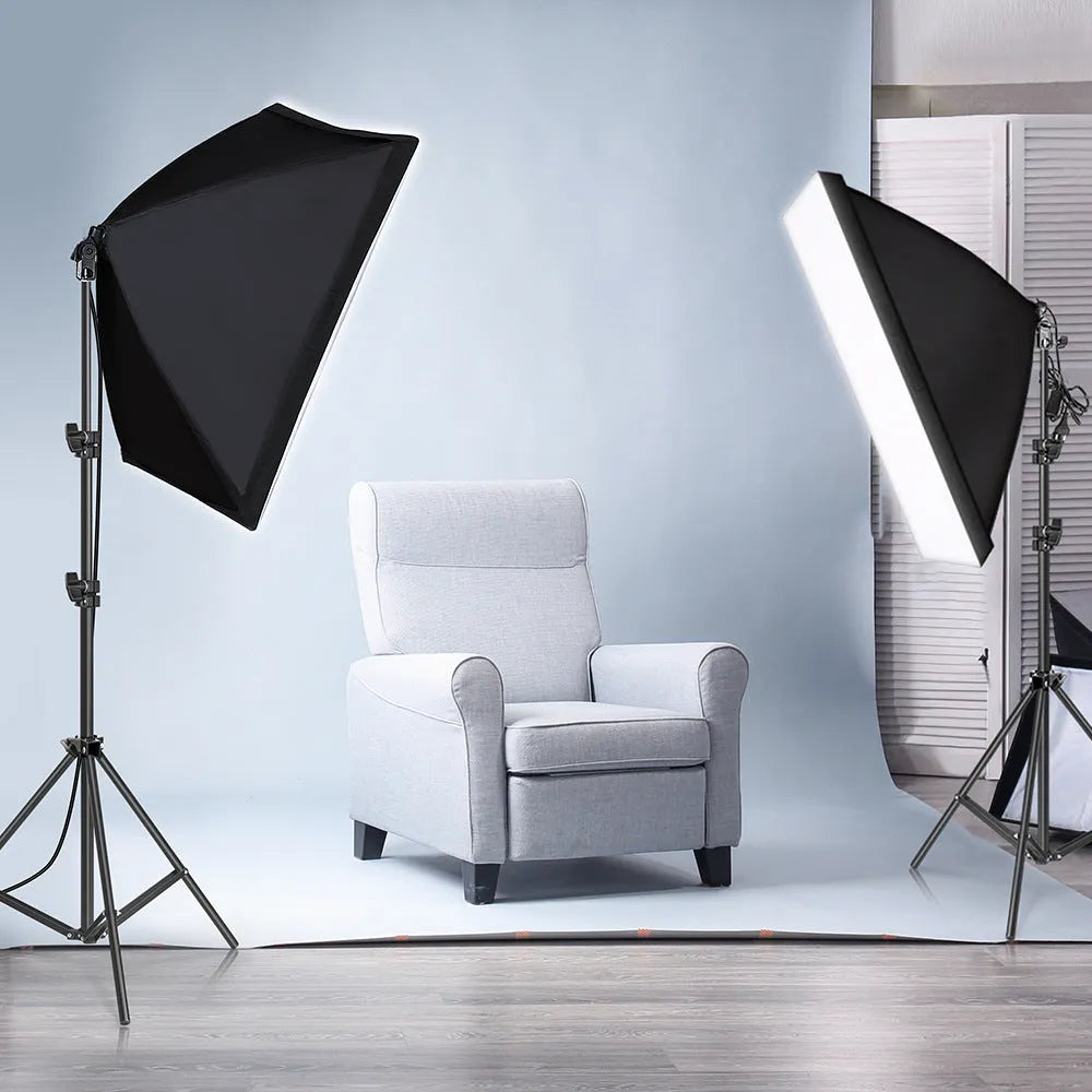 LIBEN 50x70cm photography light reflector kit on a 2-metre stand with soft cloth.