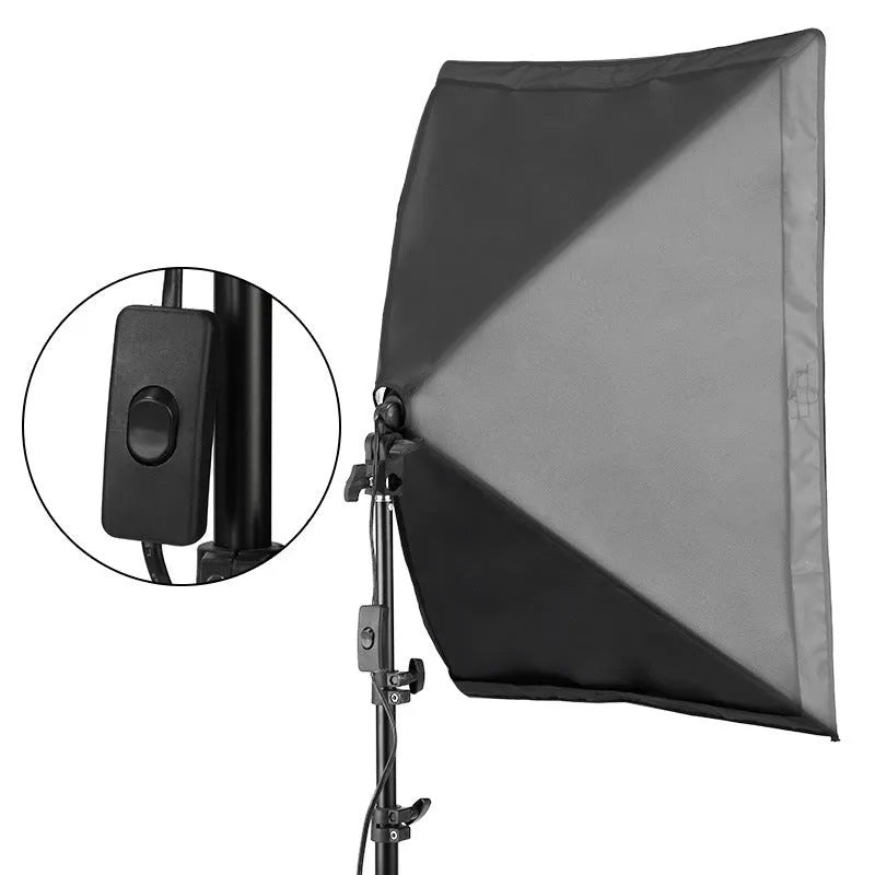 LIBEN 50x70cm photography light reflector kit on a 2-metre stand with soft cloth.