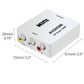 Mini black and white AV to HDMI converter with 0.5 metre cable for 1080P signal conversion