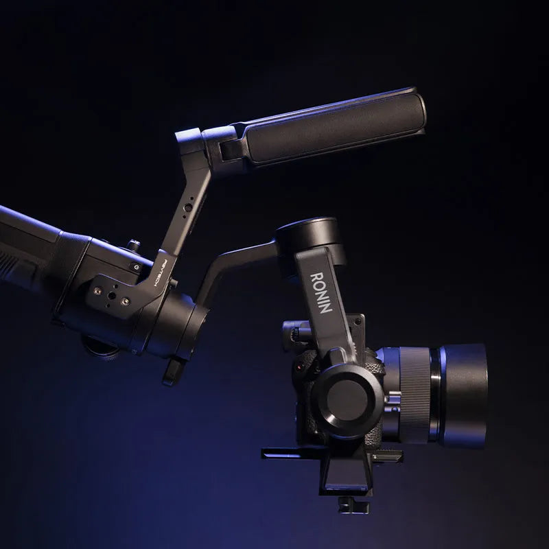 PGYTECH aluminium alloy pot holder adaptor for DJI Ronin S and SC gimbals on a tripod.