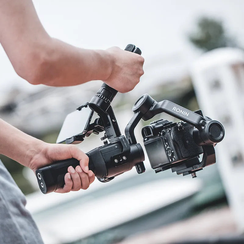 PGYTECH aluminium alloy pot holder adaptor for DJI Ronin S and SC gimbals on a tripod.