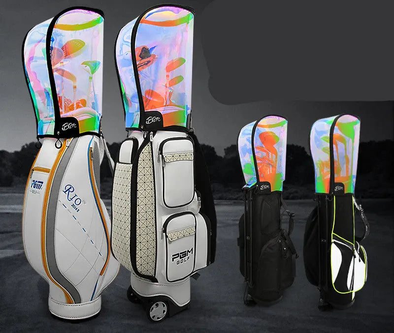 Colourful transparent TPU bag cap with adjustable buckle for ball bag protection