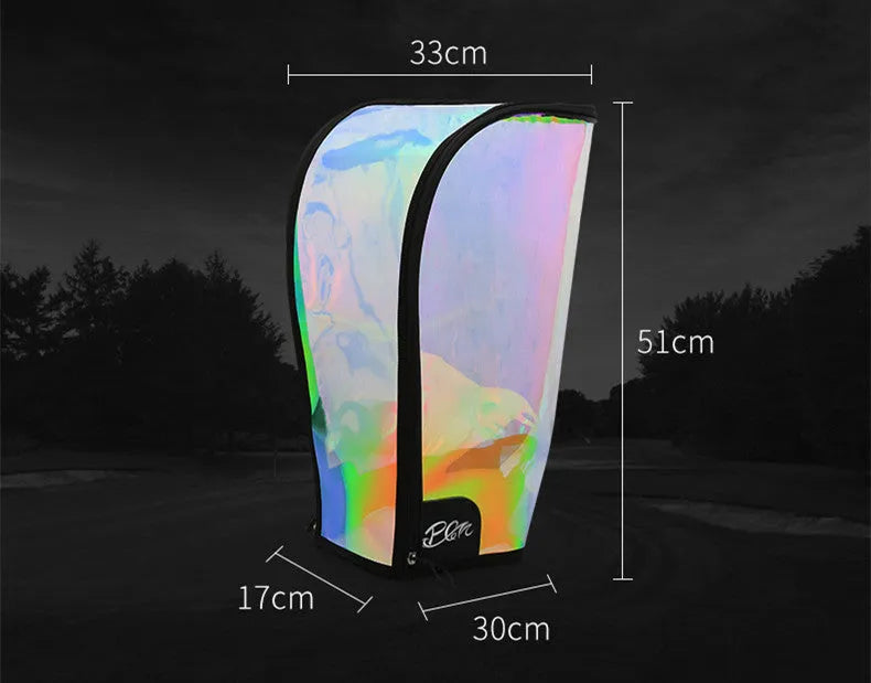 Colourful transparent TPU bag cap with adjustable buckle for ball bag protection