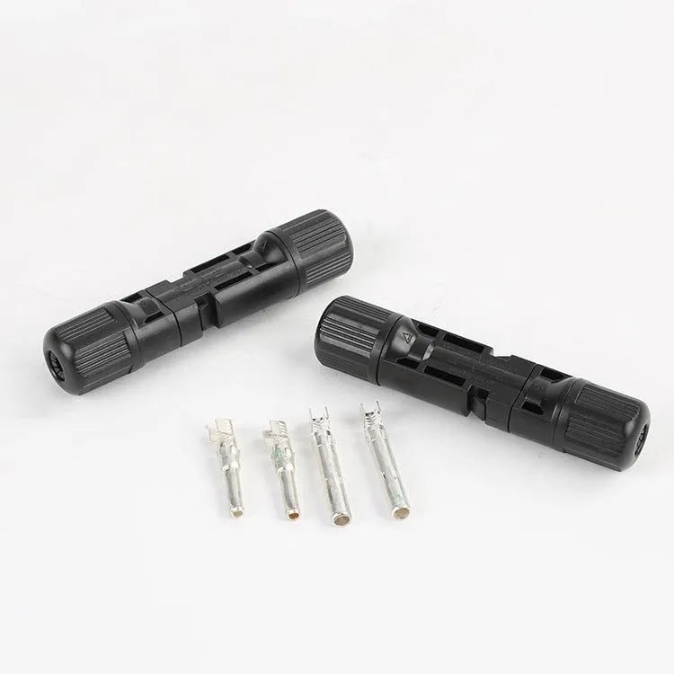10 pairs black male female M wire DC adapter connectors with 90mm cable length and waterproof injection-moulded body